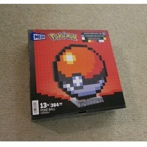 Mega Bloks Pokemon Classic Poke Ball, Pixel Art, 342 Piece Building Set NEW